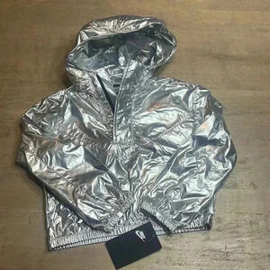Nike metallic cool gray jacket size 6.